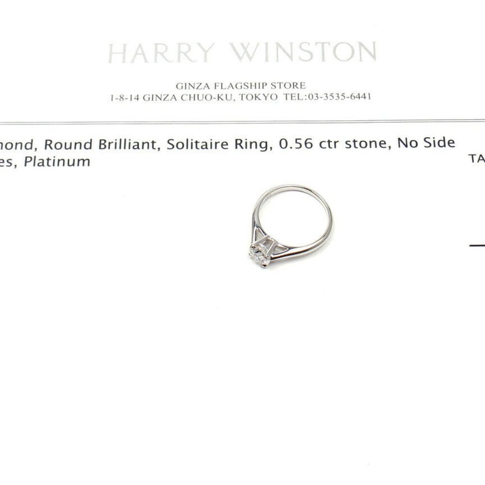 Authentic! Harry Winston Platinum .56ct VVS1/F Diamond Solitaire Engagement Ring - Picture 9 of 11